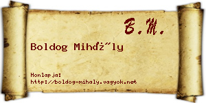 Boldog Mihály névjegykártya