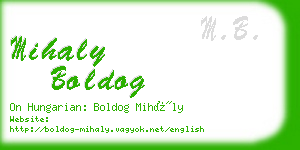 mihaly boldog business card